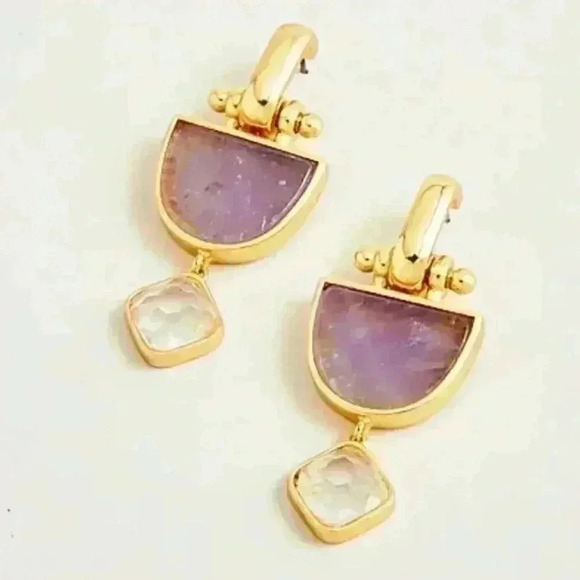 J Crew Goblet Stone Drop Earrings in Multicolor - Picture 1 of 2